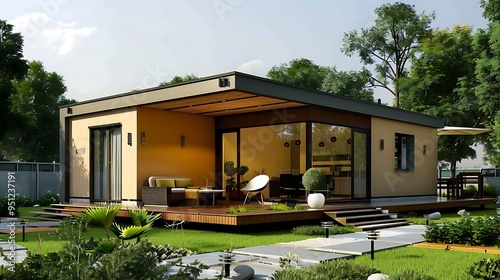 A lovely compact house design with efficient modern pieces