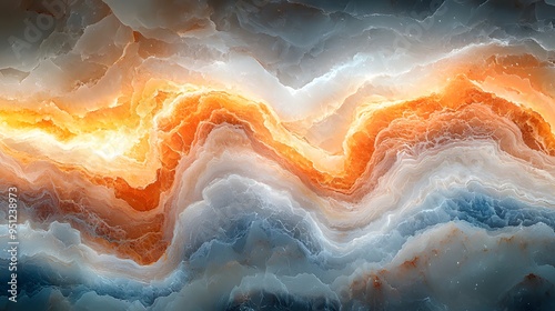 Marbled Stone Surface with Swirling Veins