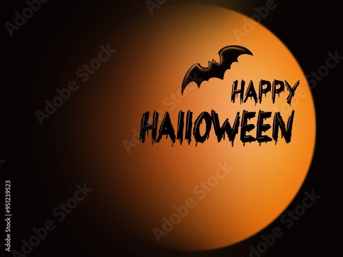 halloween background with bats. Illustration. Happy halloween full moon , background greeting design trick or treat horror and scary
Illustration.