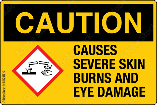 OSHA CAUTION GHS Chemicals La...