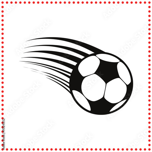 Speedy Soccer Ball Silhouette   Perfect for Sports Themed Designs