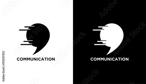 Modern Chat Talk Logo Design Vector Template