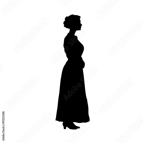 vector silhouette of a Wife