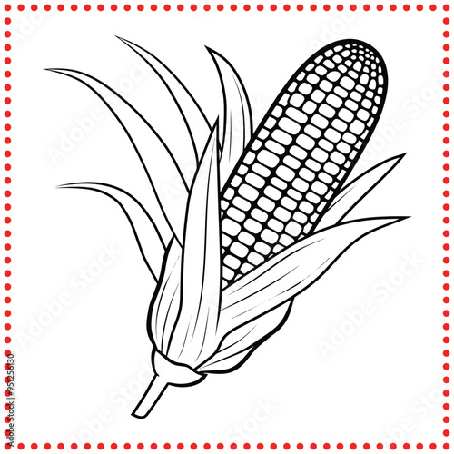 Elegant Corn Silhouette   Ideal for Farm and Food Artwork