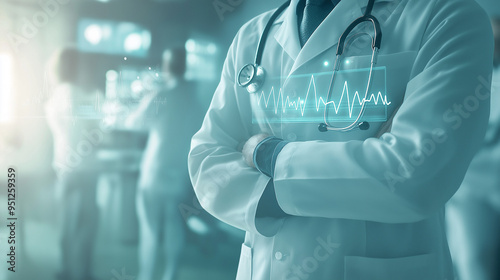 Medical professionals providing urgent care to a patient experiencing a heart attack. The team is focused and equipped with medical tools, emphasizing the importance of timely intervention.