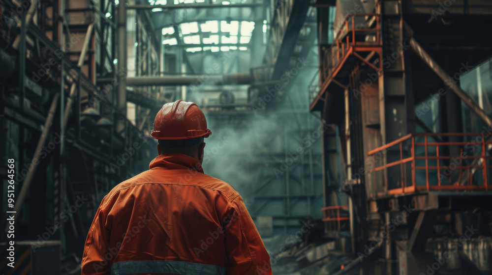 Workers wearing protective clothing work in Industrial worker manufacturing industrial job manufacturing workplace factory industry