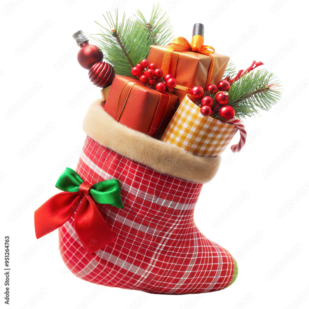 Obraz premium christmas stocking and gifts