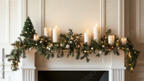 Christmas decorations with candles