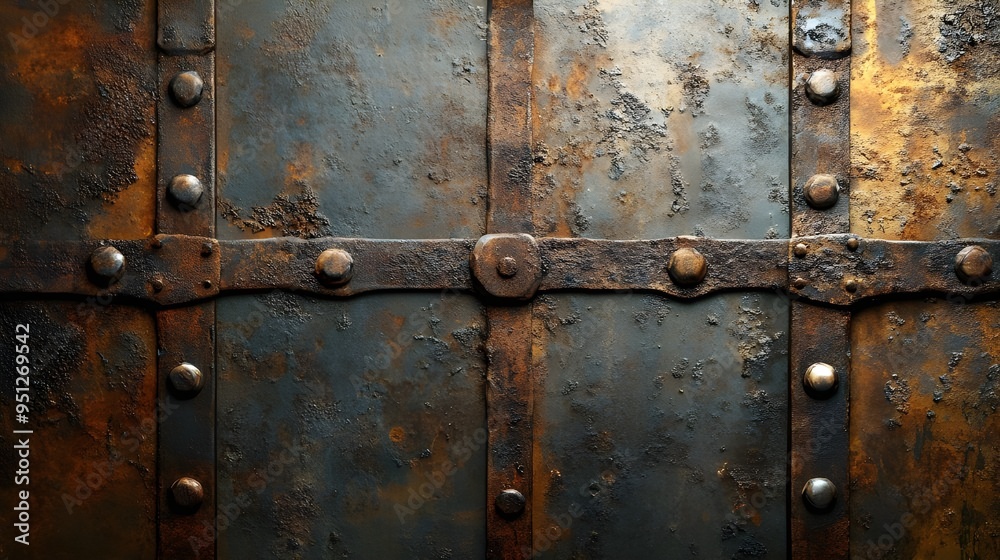 Rusty Metal Texture with Rivets and Welds. Rusty Metal Texture with Rivets and Welds.