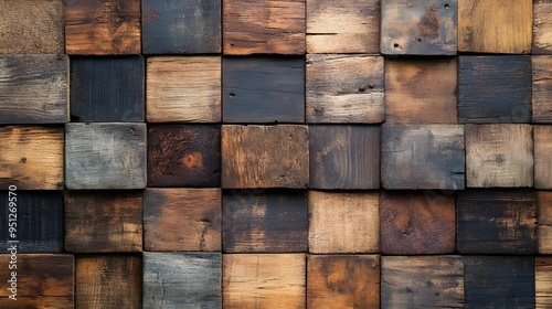 Reclaimed Wood Wall Texture Background.