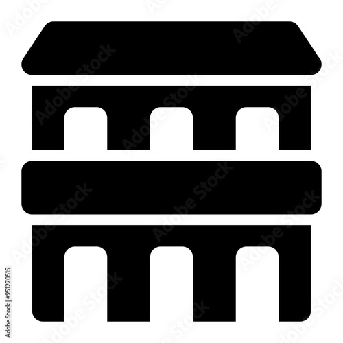 dormitory, dorm, hostel, house, building solid or glyph icon