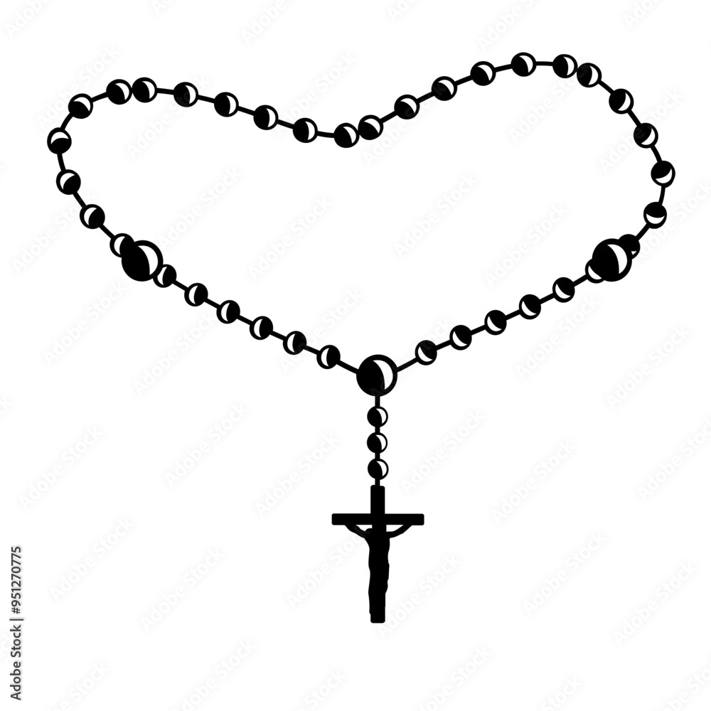 Holy Rosary | Rosary Bead | Religions | Christian Faith | Holy Prayer | Prayer Beads | Catholic Symbol | Rosary | Original Illustration | Vector and Clipart | Cutfile and Stencil Holy Rosary | Rosary Bead | Religions | Christian Faith | Holy Prayer | Prayer Beads | Catholic Symbol | Rosary | Original Illustration | Vector and Clipart | Cutfile and Stencil
