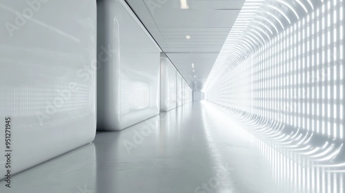 Abstract Technology Background. Minimal Architecture Design. White Industrial Wallpaper