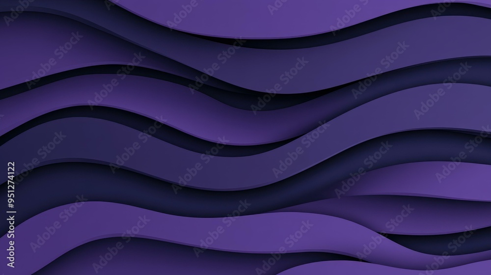 Fototapeta premium Dive into this sleek, minimal purple wave design perfect for banners, covers, or flyers. Dynamic and stylish