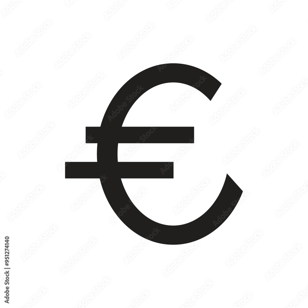 Euro icon symbol design template isolated illustration