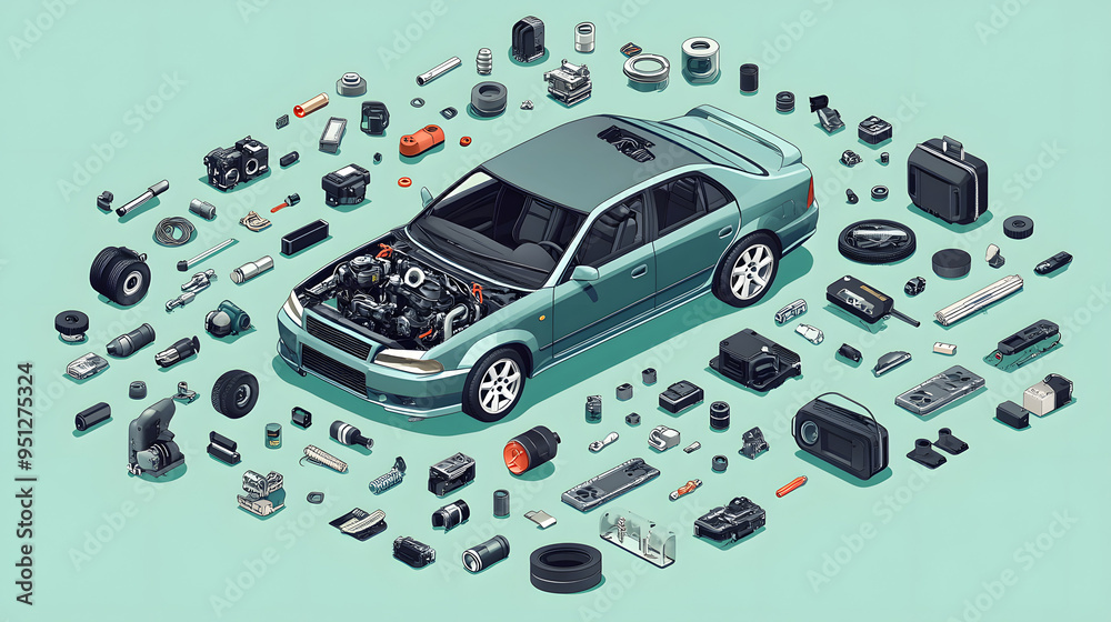 Flat Vector Illustration of an Isometric Car
Flat Vector Illustration of an Isometric Car