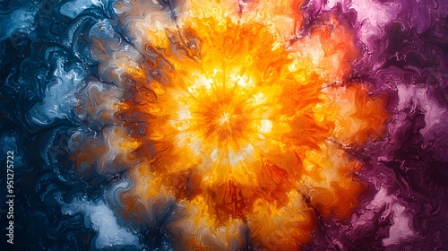 Tie-Dye Background with Swirling Colors