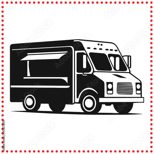 Food Truck Silhouette Icon   Ideal for Street Food Illustrations