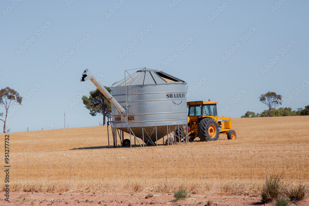 Fototapeta premium Australian grain field bin