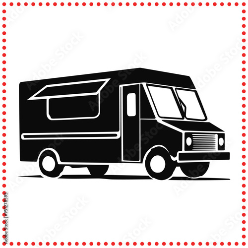 Food Truck Silhouette Vector   Perfect for Street Food Design Projects