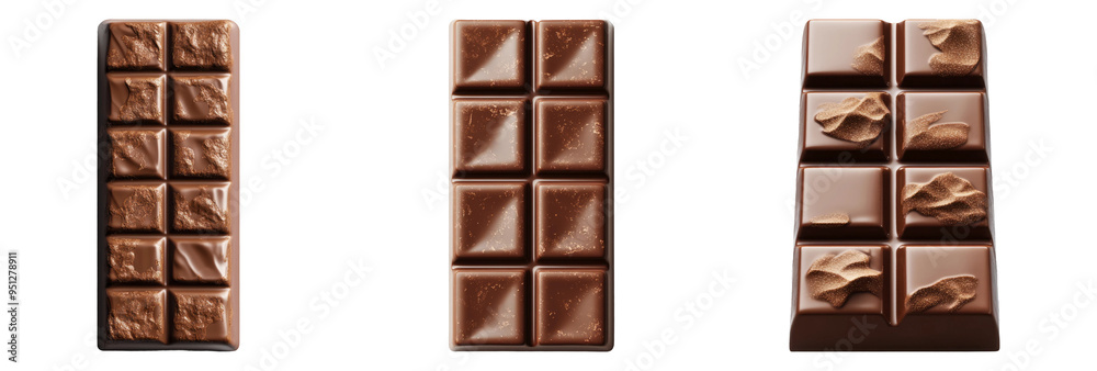 Chocolate bars collection isolated on transparent background Chocolate bars collection isolated on transparent background