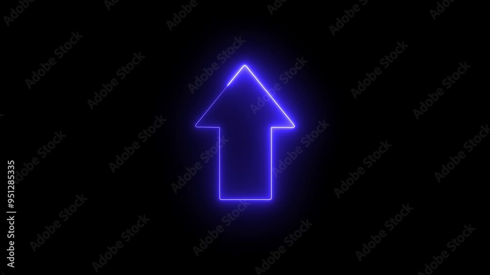 Arrow-shaped neon sign. Neon arrow symbol icon. Directional sign arrow points to the up, Abstract directional neon arrow icon animation ,neon arrow loading animation 4k Arrow-shaped neon sign. Neon arrow symbol icon. Directional sign arrow points to the up, Abstract directional neon arrow icon animation ,neon arrow loading animation 4k