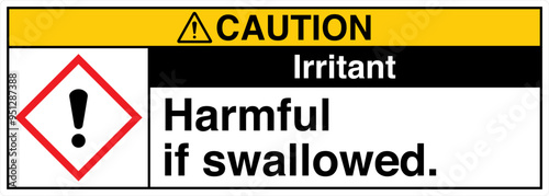 34 ANSI Z535 CAUTION GHS Chem...