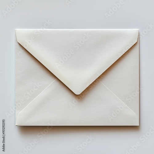 Sent invitation on solid white background, single object