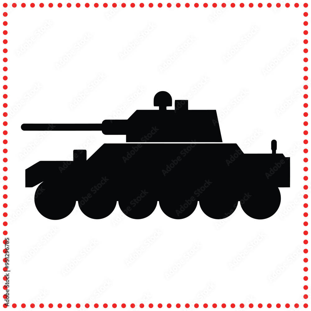 Bold Tank Icon Ideal for War and Defense Branding Bold Tank Icon Ideal for War and Defense Branding