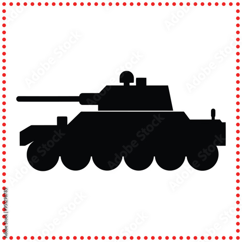 Bold Tank Icon   Ideal for War and Defense Branding