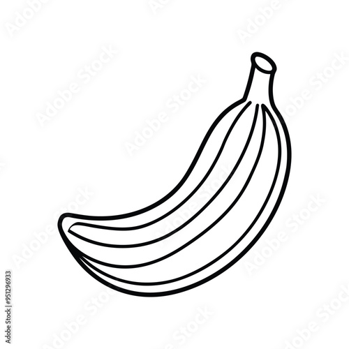 Banana Line Icon simple Vector Design. Banana icon isolated illustration white background