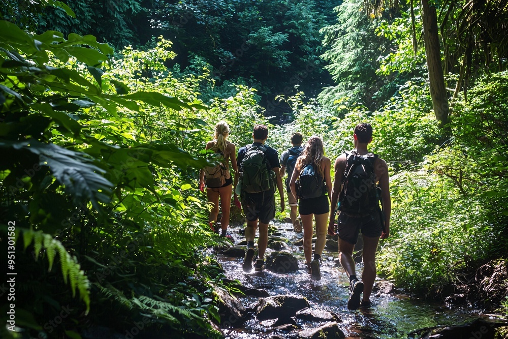 A band of friends sets off on an exhilarating hike through a vibrant wilderness, creating lasting memories in natures splendor. A band of friends sets off on an exhilarating hike through a vibrant wilderness, creating lasting memories in natures splendor.