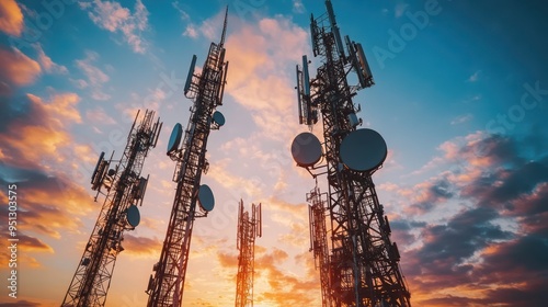 Mobile telecommunication towers network