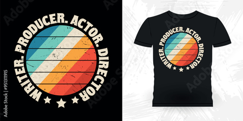 Funny Theater Director Retro Vintage Theater T-shirt Design