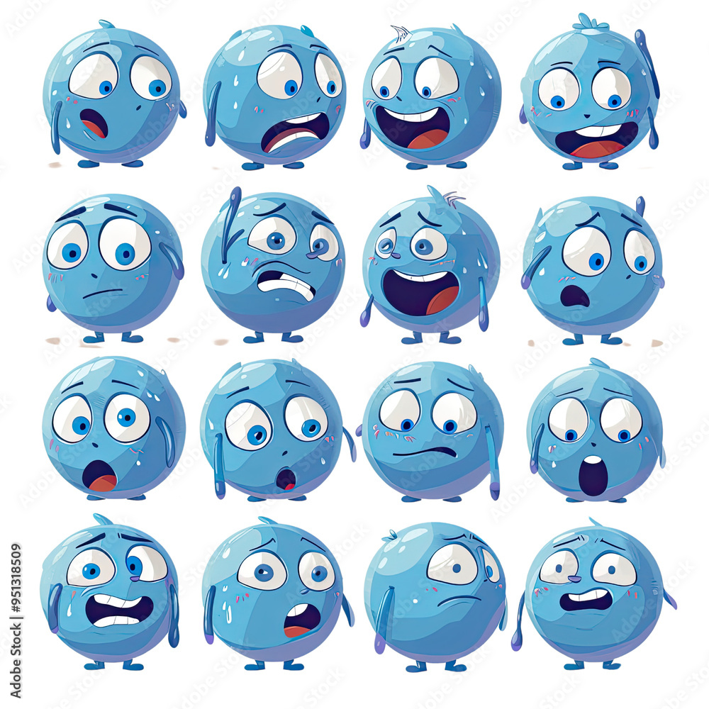 Fototapeta premium Emoji And Emoticon Transparent Backgrounds, Generative AI