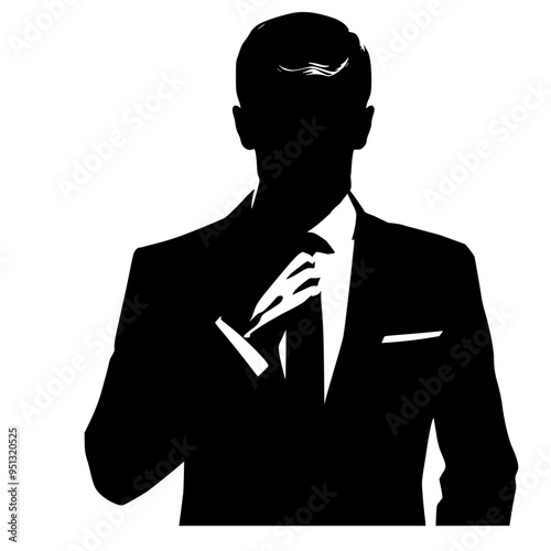 silhouette man wear suit, businessman silhouette
