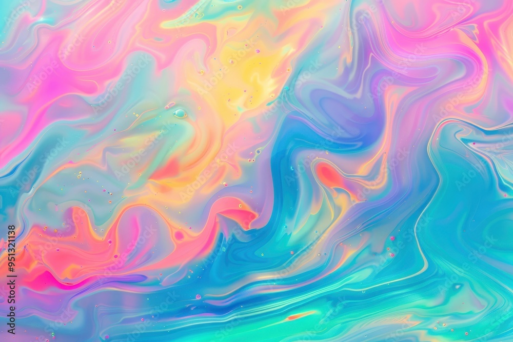 Fototapeta premium Abstract Swirling Liquid in Vibrant Colors