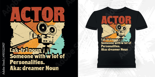 Funny Theater Director Retro Vintage Theater T-shirt Design