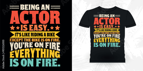 Funny Theater Director Retro Vintage Theater T-shirt Design