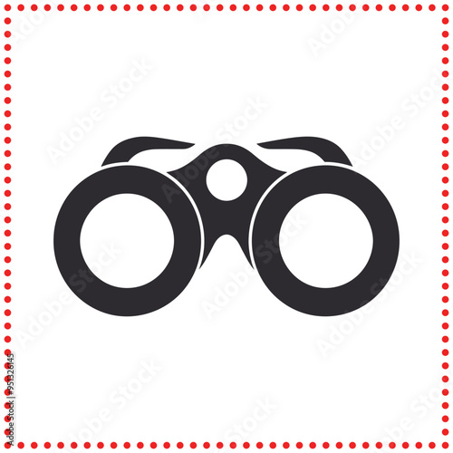 Iconic binoculars graphic, perfect for travel, scouting, and nature themed designs.