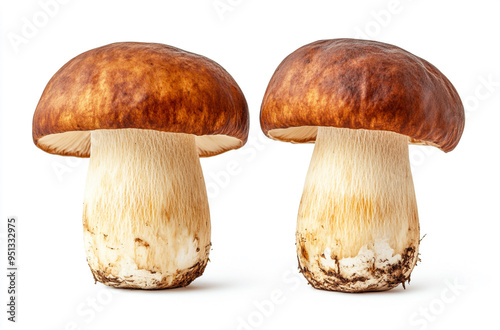 boletus mushrooms isolated on a white background