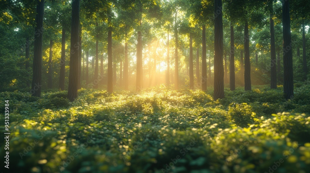 Sunrays through the Forest Sunrays through the Forest