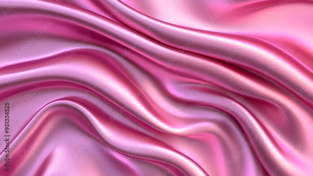 Obraz premium Luxurious Pink Satin Fabric: A Close-Up of Elegance and Softness