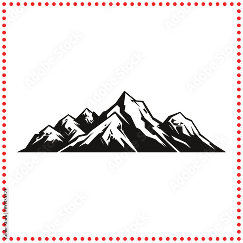 Majestic mountain range, ideal for creating dramatic and awe inspiring visual elements.