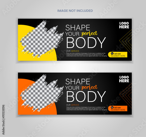 Facebook banners for sports, jogging, gym facebook cover template for your company