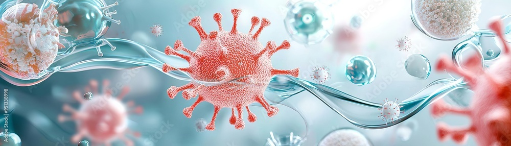 An intricate image of an epidemic outbreak, emphasizing the ...