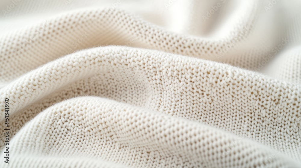 Organic cotton fabric, close-up of texture, 3D illustration Organic cotton fabric, close-up of texture, 3D illustration