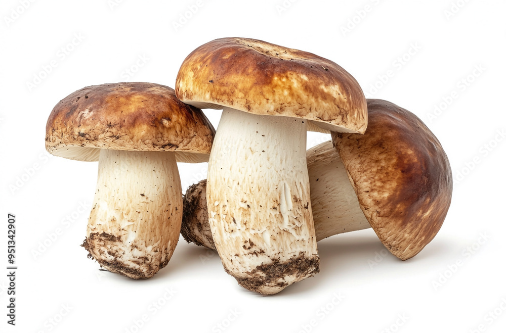 boletus mushrooms isolated on a white background boletus mushrooms isolated on a white background