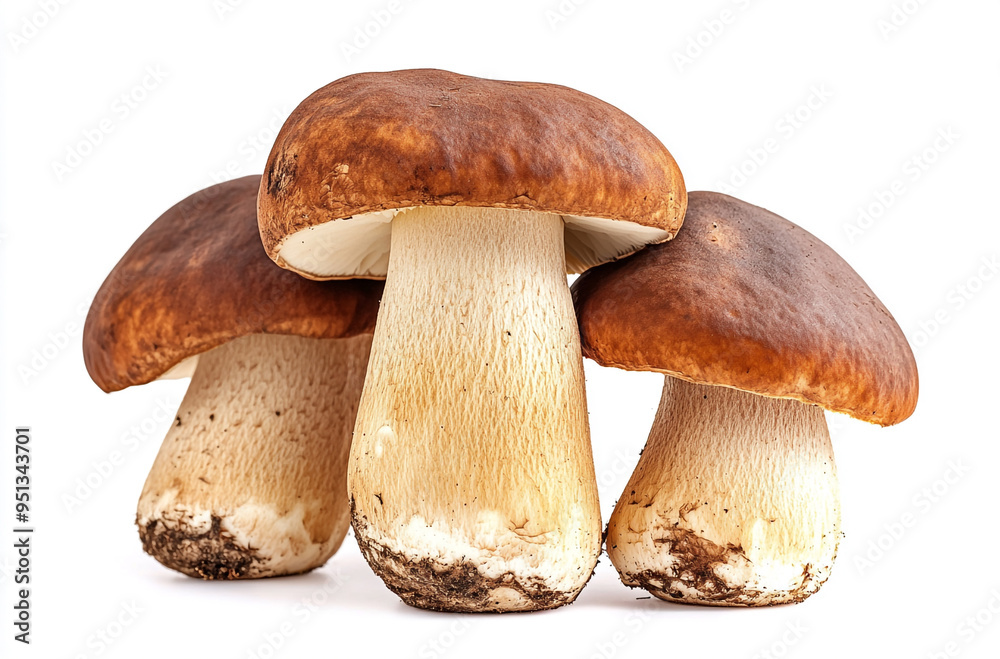 boletus mushrooms isolated on a white background boletus mushrooms isolated on a white background
