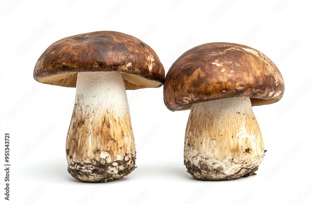 boletus mushrooms isolated on a white background boletus mushrooms isolated on a white background